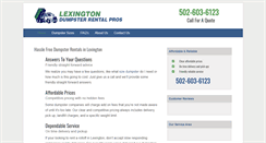 Desktop Screenshot of dumpsterrentallexingtonky.net
